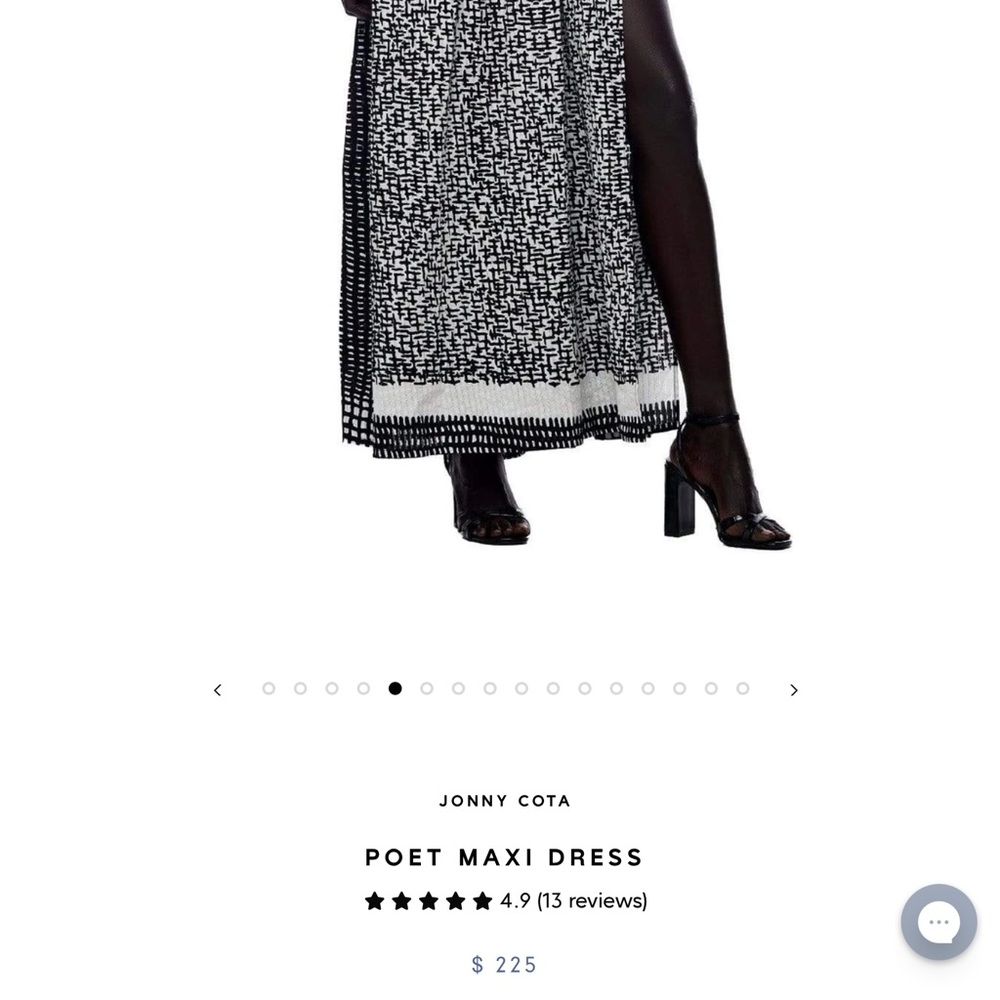 NWT Jonny Cota Poet Maxi Boho Dress, Sustainable Designer, Sexy Low Cut Top, M/L - Picture 15 of 16